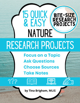 Preview of Mini Research Projects about Nature Workbook + Research Template