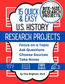 Preview of Mini Research Projects about U.S. History Workbook