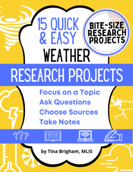 Preview of Mini Research Projects about Weather Workbook + Research Template