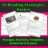 15 Reading Strategies Packet: Reading Comprehension Activi