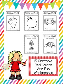 15 red colors are fun printable worksheets preschool kdg color recognition