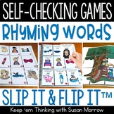 15 Rhyming Words Self Checking Games - Slip It and Flip It
