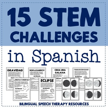 Preview of 15 STEM Challenges and Science Experiments in Spanish