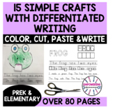 EASY CRAFTS Color, Cut & Paste w/ DIFFERENTIATED writing 1