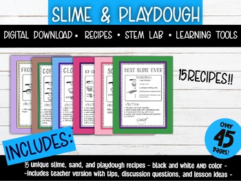 Preview of 15 Slime / Playdough STEAM Lab BUNDLE!!