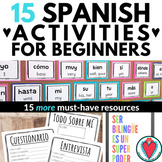 15 Spanish 1 Activities - Worksheets, Games, Word Wall, Le