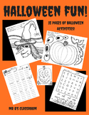 15 Super Fun Halloween Printable Worksheets and Activities!