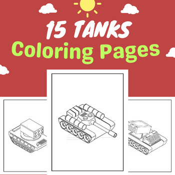 15 Tanks Coloring Pages for Kids - Printable Military Vehicle Sheets