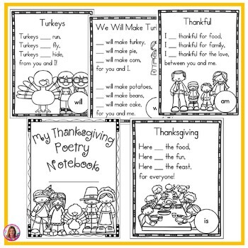 15 Thanksgiving Poems for Shared Reading FILL IN THE MISSING SIGHT WORD ...