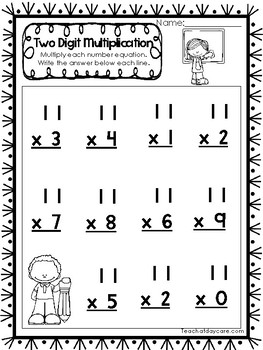 15 two digit multiplication printable worksheets 2nd 4th