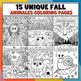 15 Unique Fall Animales Coloring Pages | Autumn Coloring sheets