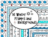 16 Winter Frames and Backgrounds