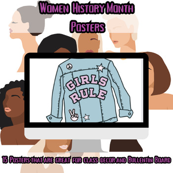 Preview of Women's History Month Bulletin Board Posters (15 posters)