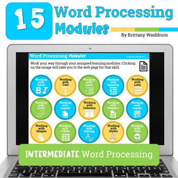 Preview of 15 Word Processing (Google Docs and MS Word) Modules Bundle