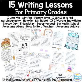 Preview of Writing Lessons for Primary Grades (15 Full Lessons)