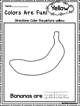 Color Yellow Worksheets Preschool - Preschool Worksheet Gallery
