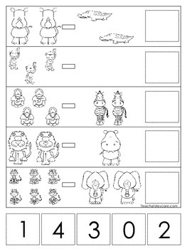 15 zoo themed math worksheets preschool pre k and kindergarten math