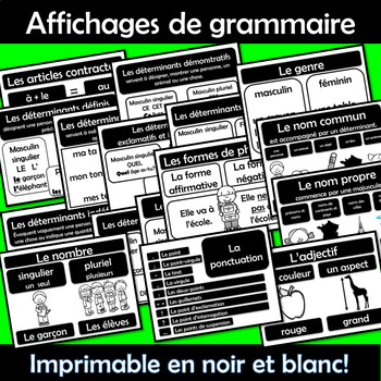 Preview of 15 affichages de grammaire (French Grammar Posters)