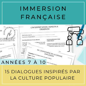 Preview of 15 dialogues inspirés par la culture populaire /French Dialogue Scripts