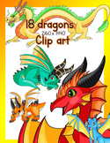 18 dragons clip art