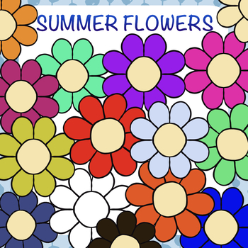 Preview of 15 flowers clipart  - super simple - not only for Easter / springtime
