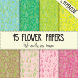 15 flowery spring papers