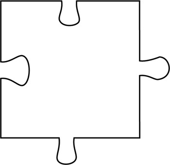 12 piece blank puzzle template separate pieces by FireBow Clips