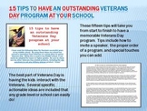 15 tips to have an outstanding Veterans Day program at you
