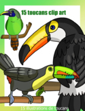 15 toucans clip art