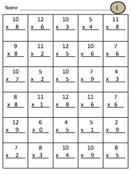 Preview of 15 worksheets of Multiplication