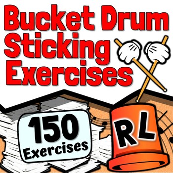 Preview of 150 Bucket Drum Sticking Exercises | Beginner to Advanced