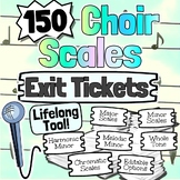 150 Choir Scales Exit Tickets | Vocals Exercises For Chorus