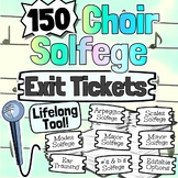 150 Choir Solfege Exit Tickets | Vocals Exercises For Chorus