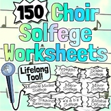 150 Choir Solfege Worksheets | Vocals Exercises For Chorus