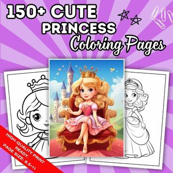 Preview of 150+ Cute Princess Coloring Pages