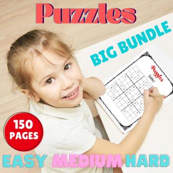 Preview of 150+ Easy & Medium & Sudoku Puzzles With Solutions - Back to school games