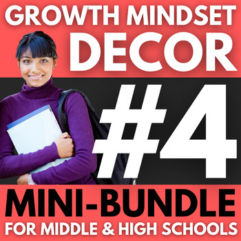 Preview of 150 Growth Mindset Posters MINI-BUNDLE #4 | Middle & High School Bulletin Boards