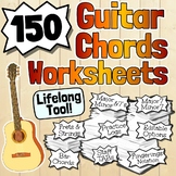 150 Guitar Chords Worksheets | Tests Quizzes Homework Sub 