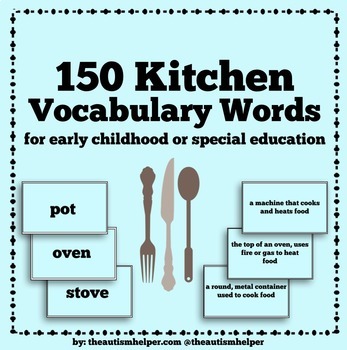 Preview of 150 Kitchen Vocabulary Words for Special Education