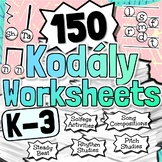 150 Kodaly Worksheets | 150 Pitch And Rhythm Activities Fo