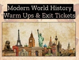 250+ Modern world history warm ups, exit tickets, bell rin