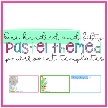 Preview of 150 Pastel Coloured Google Slides // PowerPoint Background Templates