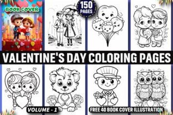 Preview of 150+ Valentine’s Day Coloring Pages