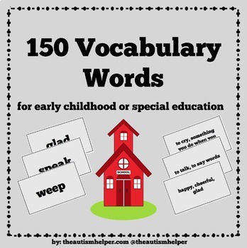 Preview of 150 Vocabulary Words for Special Education