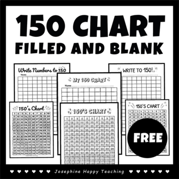 Preview of 150 chart filled and blank FREE