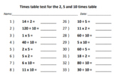150+ pages Times Table Test Book including division - Read