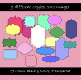 153 Frames - 9 Designs , 17 Colors , B/W , Transparent , P