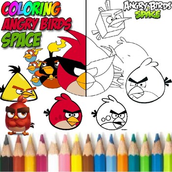 154 Angry Birds Coloring Pages for Kids, Girls, Boys, Teens Activity ...