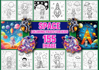 Preview of 155+ Space Coloring Pages for Kids