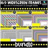 16:9 Widescreen Frames Clip Art Bundle {Educlips Clipart}